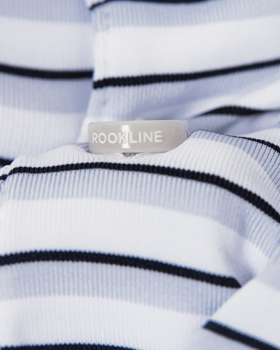 Blue Golf Polo – Hudson 3-Button Polo with brrr° Technology | Rookline