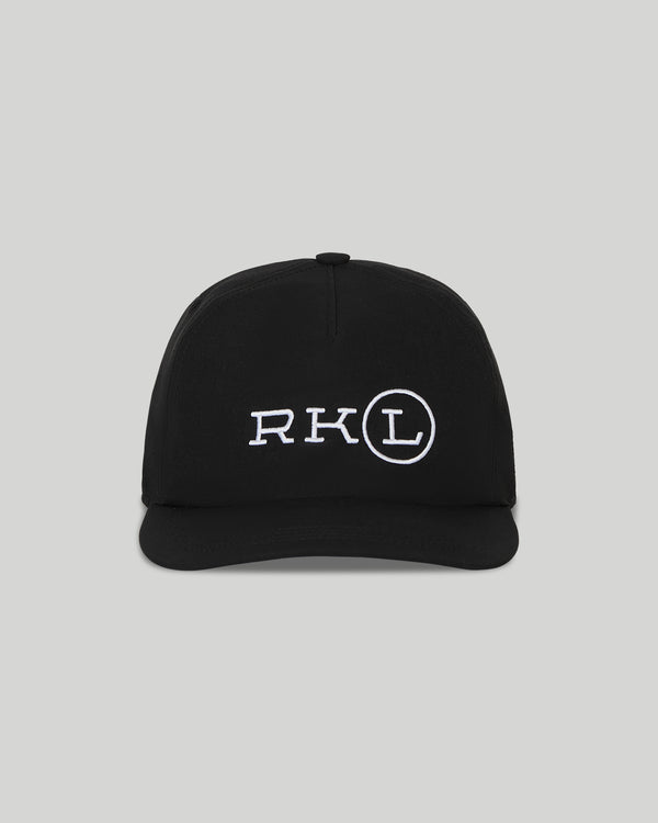 Black cap with 'RK L' logo on a gray background