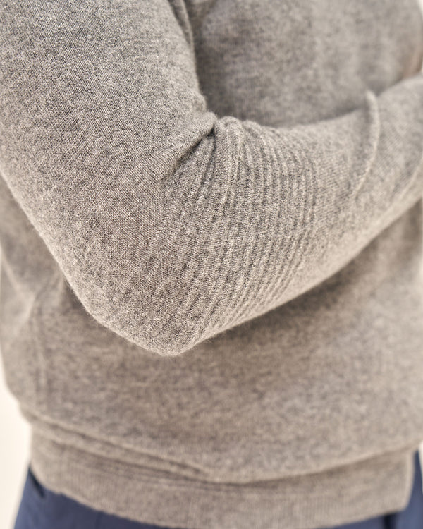 Ottoman Rib Cashmere Hoodie