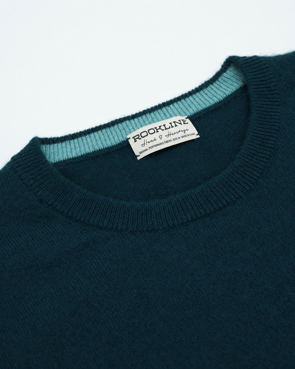 Ottoman Rib Cashmere Crew