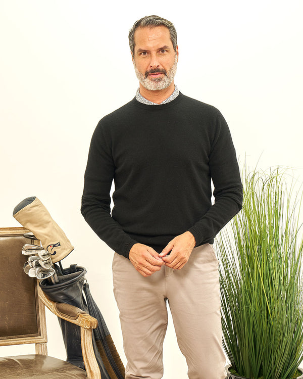 Ottoman Rib Cashmere Crew