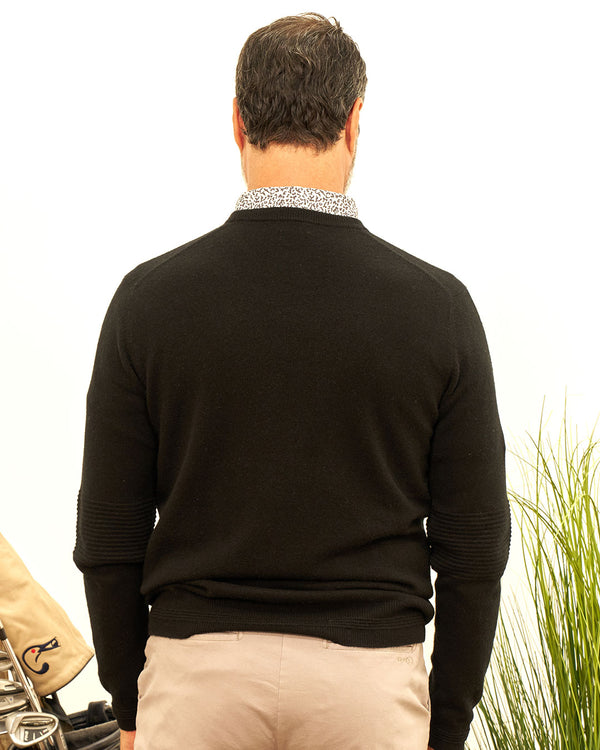 Ottoman Rib Cashmere Crew