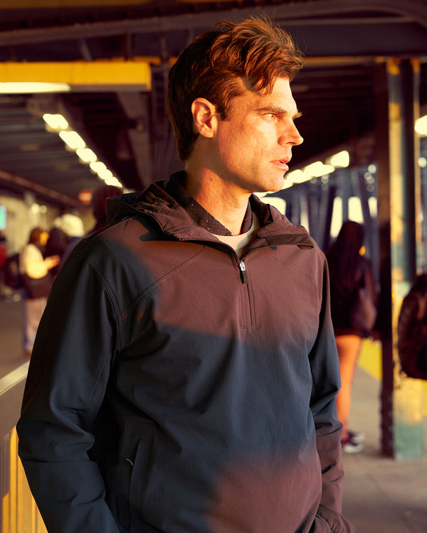 Grid Fleece Windbreaker