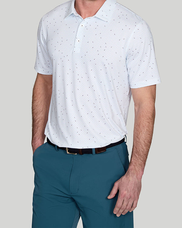 Hudson 3-Button Polo with brrr°