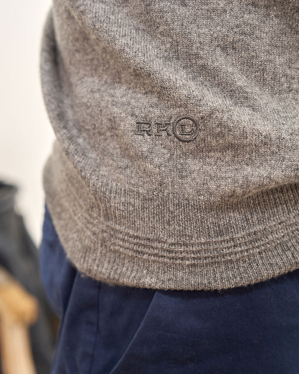 Ottoman Rib Cashmere Crew