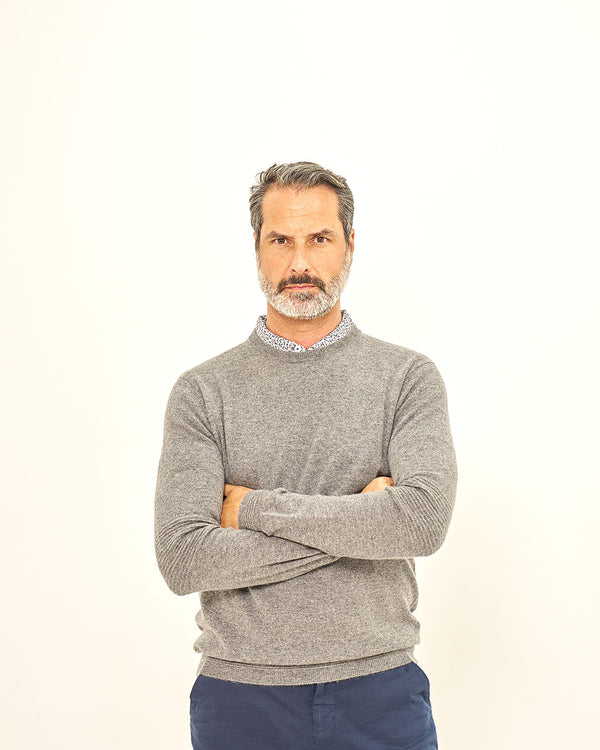 Ottoman Rib Cashmere Crew