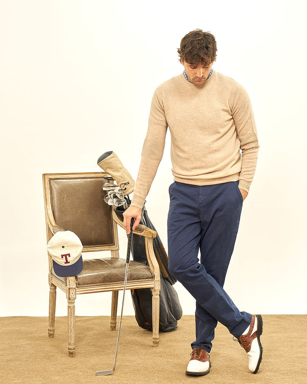 Ottoman Rib Cashmere Crew