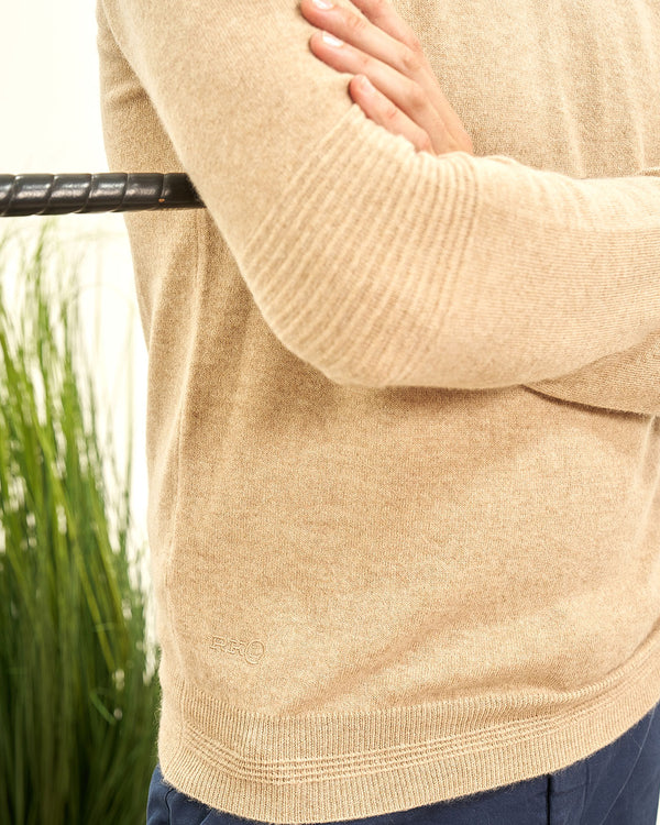 Ottoman Rib Cashmere Crew