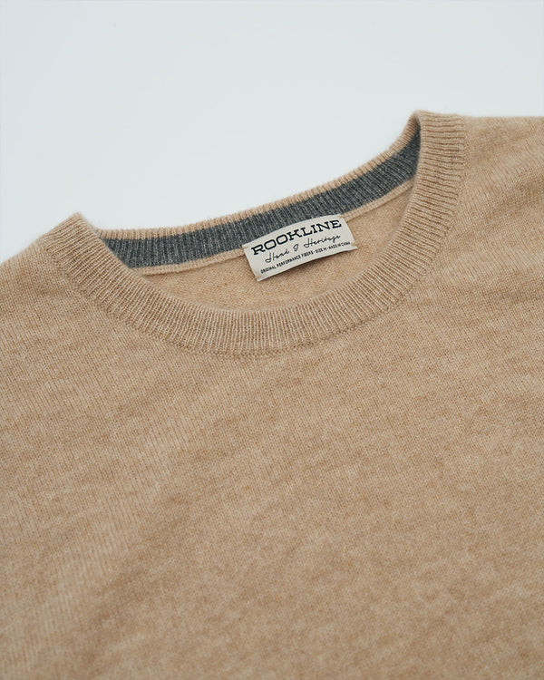 Ottoman Rib Cashmere Crew