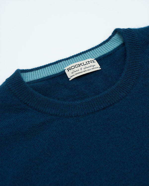 Ottoman Rib Cashmere Crew