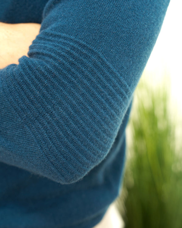 Ottoman Rib Cashmere Crew