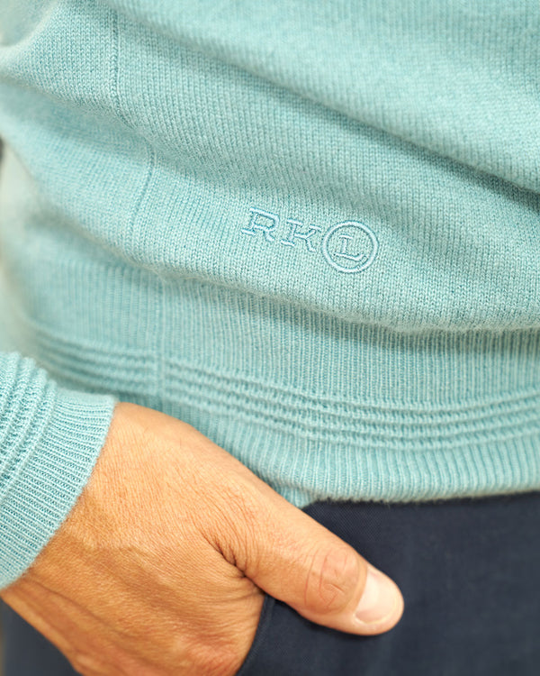Ottoman Rib Cashmere Crew