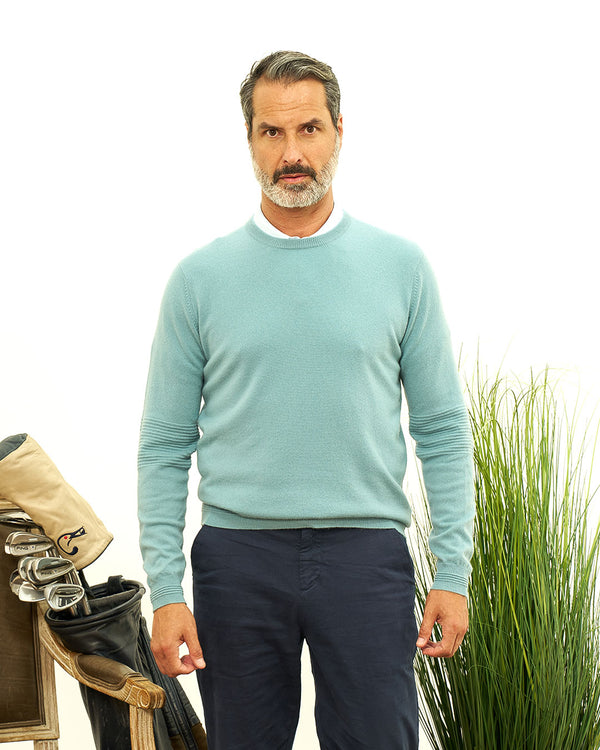 Ottoman Rib Cashmere Crew
