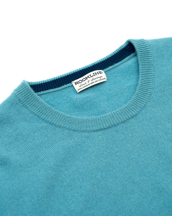 Ottoman Rib Cashmere Crew